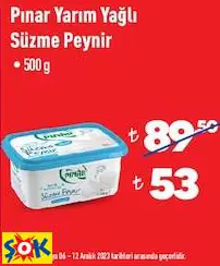 PINAR YARIM YAĞLI SÜZME PEYNİR • 500 G PINAR YARIM YAĞLI SÜZME PEYNİR • 500 G